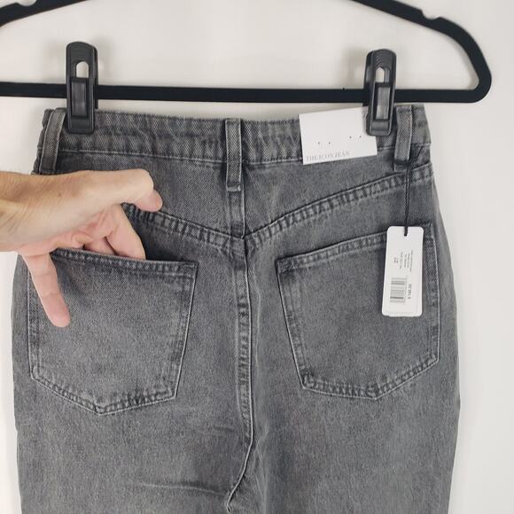 NWT WeWoreWhat The Icon Jean Rigid Denim Gray Straight Leg High Rise Jeans 27 - Picture 7 of 16